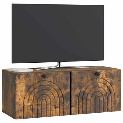 Wall-Mounted TV Cabinet Smoked Oak 78.5 x 31 x 30 cm