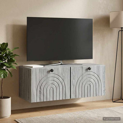Wall-Mounted TV Cabinet Grey Sonoma 78.5 x 31 x 30 cm