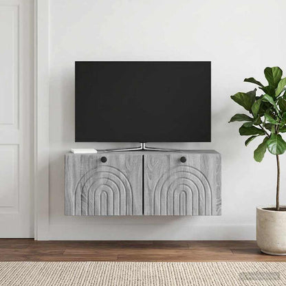 Wall-Mounted TV Cabinet Grey Sonoma 78.5 x 31 x 30 cm