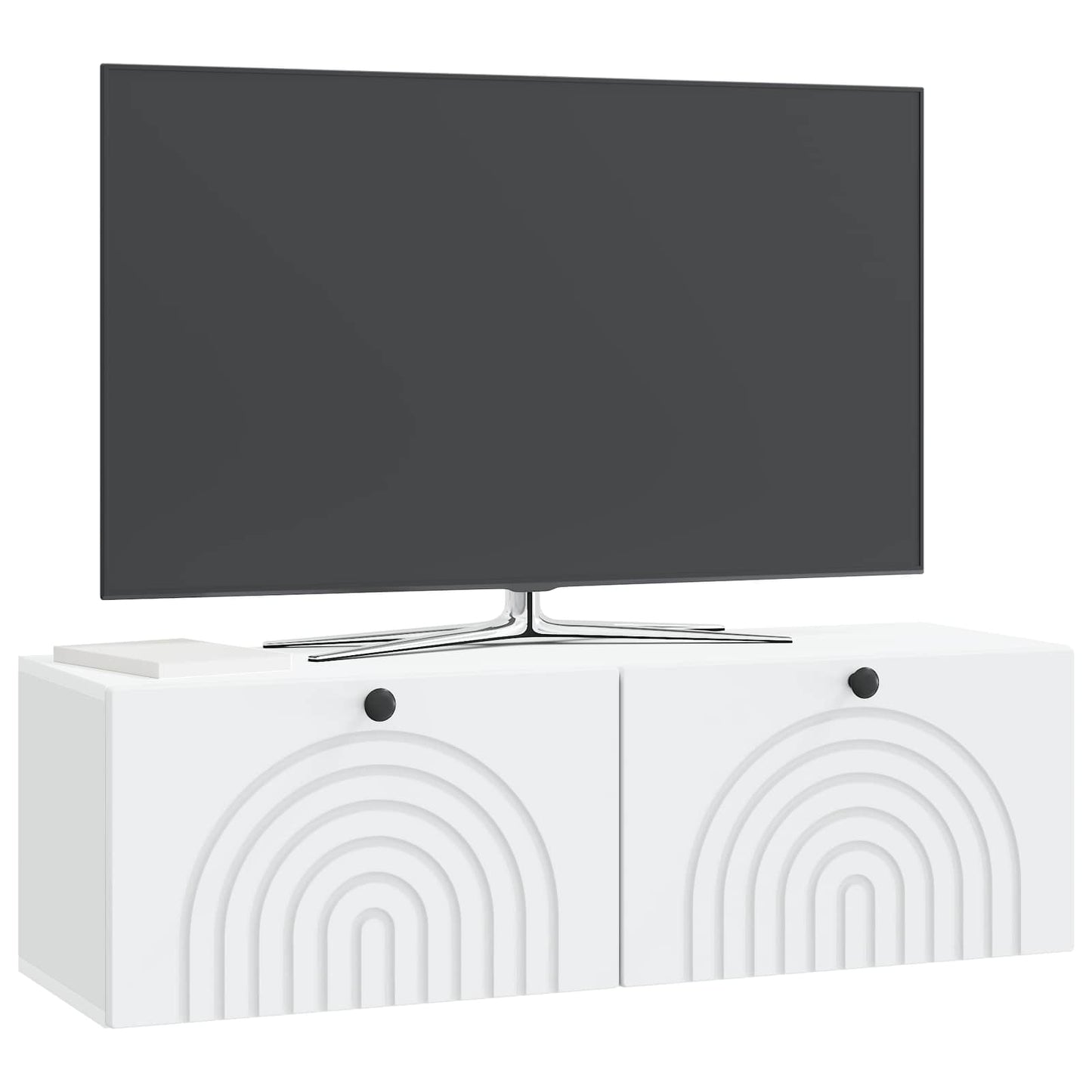 Wall-Mounted TV Cabinet White 98 x 31 x 30 cm Engineered Wood