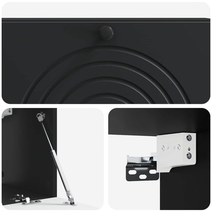 Wall-Mounted TV Cabinet Black 98 x 31 x 30 cm Engineered Wood