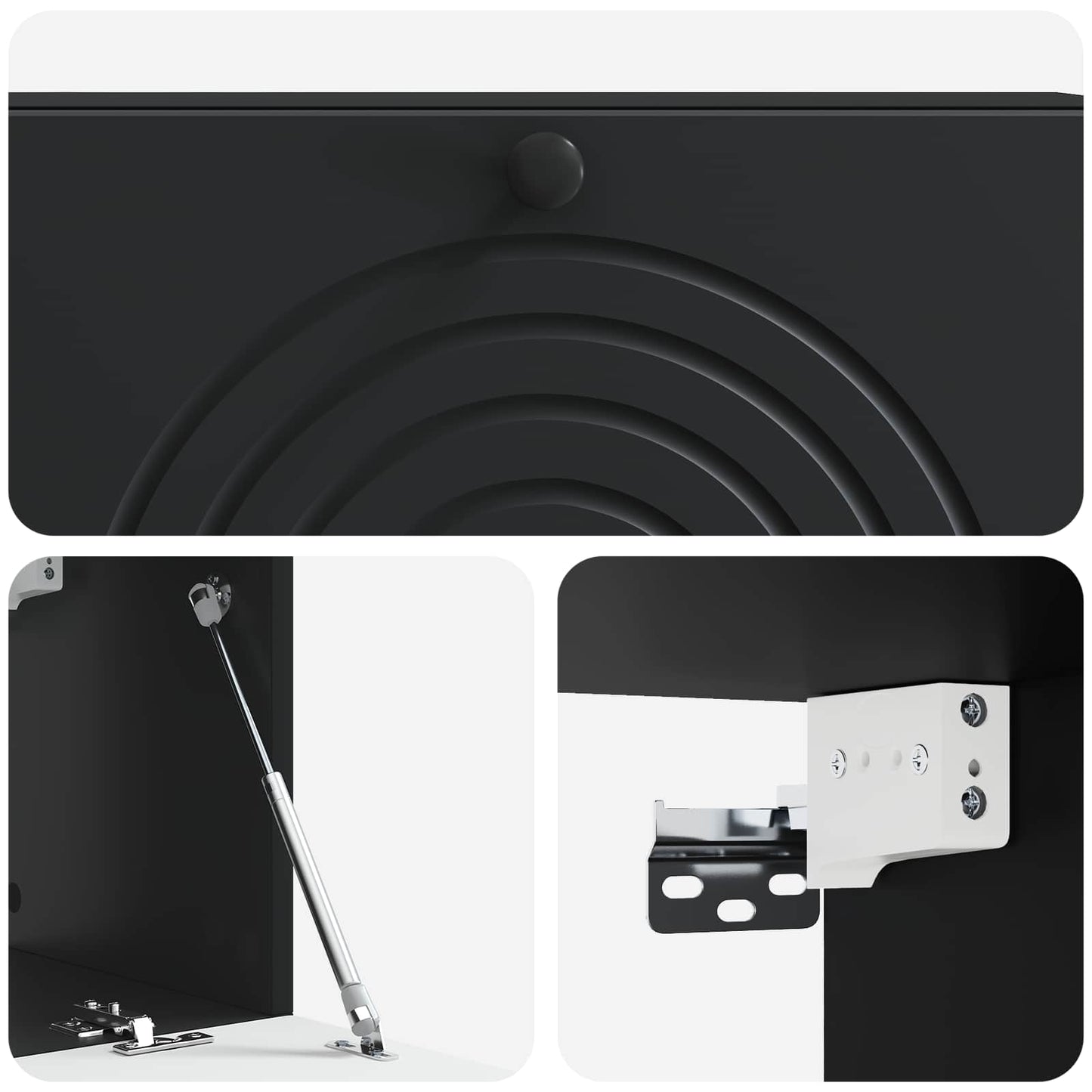Wall-Mounted TV Cabinet Black 98 x 31 x 30 cm Engineered Wood