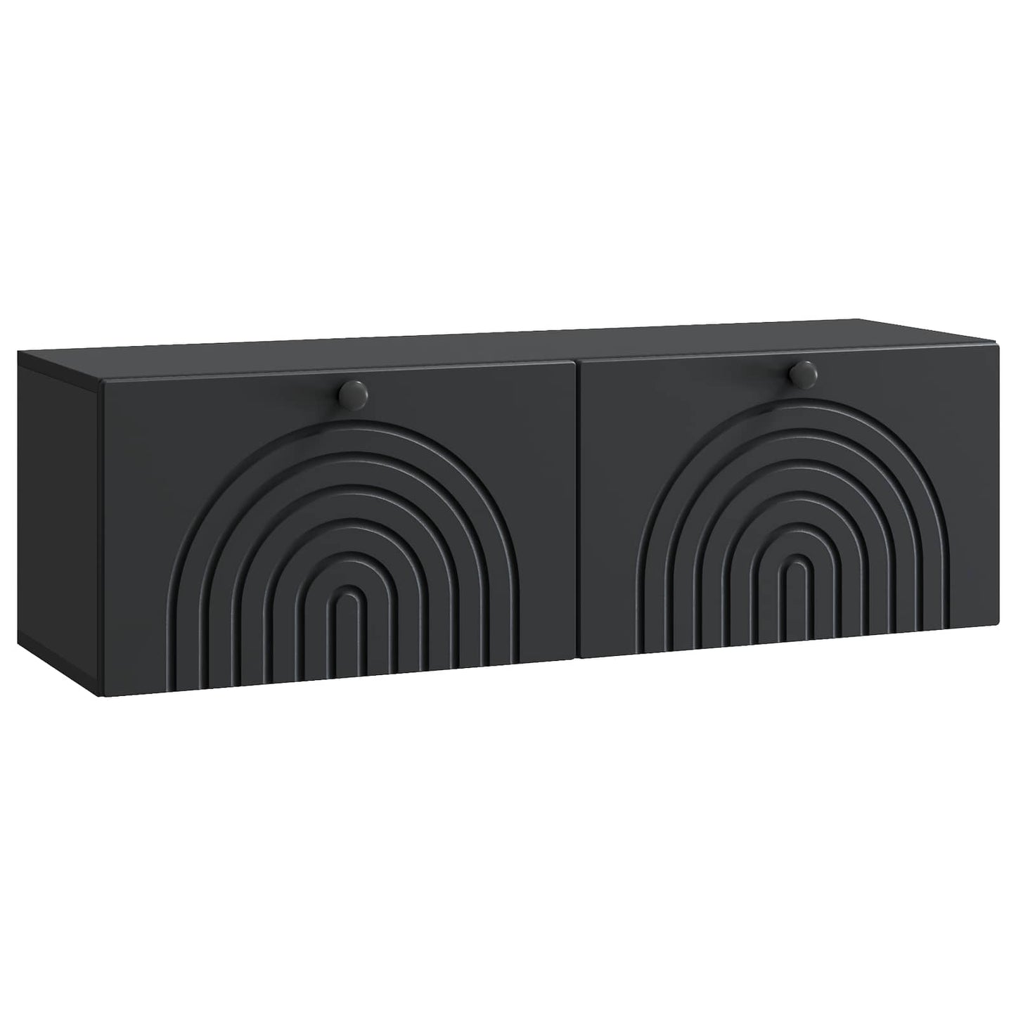 Wall-Mounted TV Cabinet Black 98 x 31 x 30 cm Engineered Wood