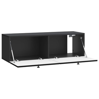 Wall-Mounted TV Cabinet Black 98 x 31 x 30 cm Engineered Wood