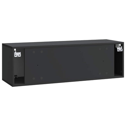 Wall-Mounted TV Cabinet Black 98 x 31 x 30 cm Engineered Wood