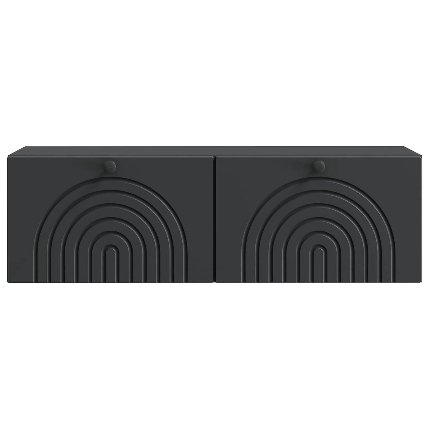 Wall-Mounted TV Cabinet Black 98 x 31 x 30 cm Engineered Wood
