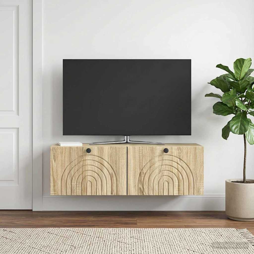 Wall-Mounted TV Cabinet Wall-mounted Sonoma Oak 98 x 31 x 30 cm