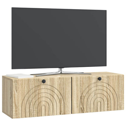 Wall-Mounted TV Cabinet Wall-mounted Sonoma Oak 98 x 31 x 30 cm