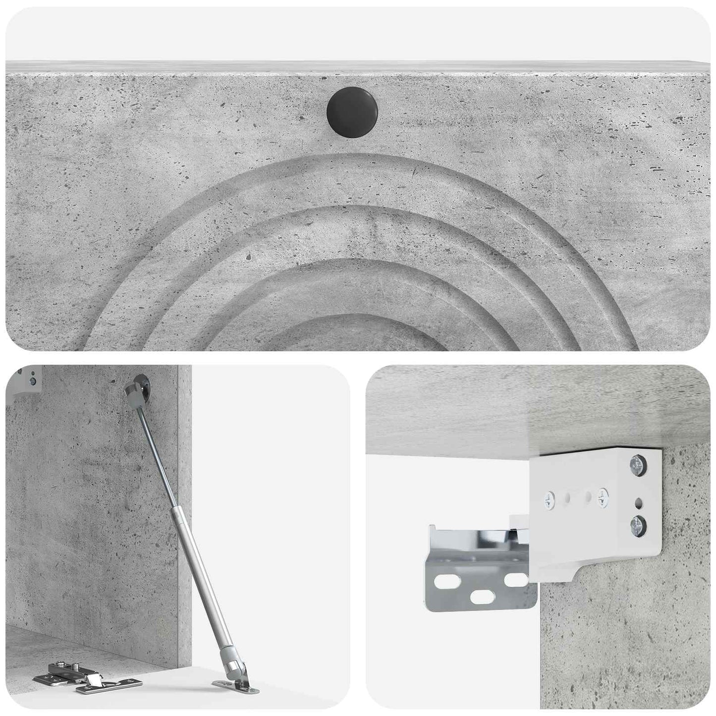 Wall-Mounted TV Cabinet Concrete Grey 98 x 31 x 30 cm