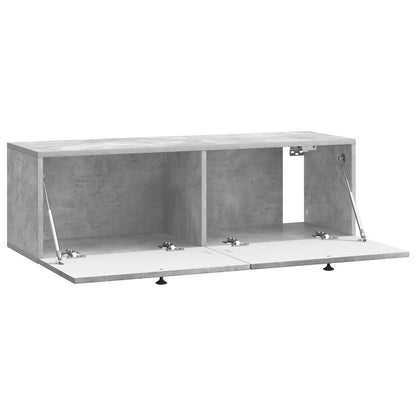 Wall-Mounted TV Cabinet Concrete Grey 98 x 31 x 30 cm