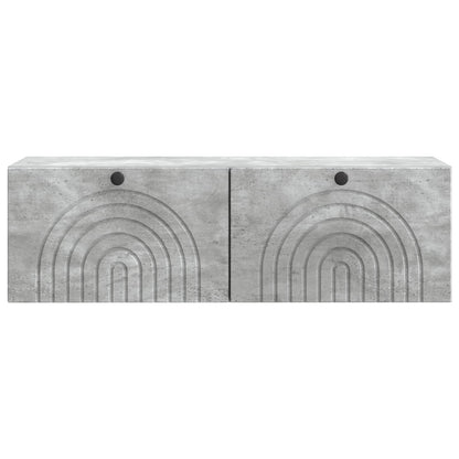 Wall-Mounted TV Cabinet Concrete Grey 98 x 31 x 30 cm