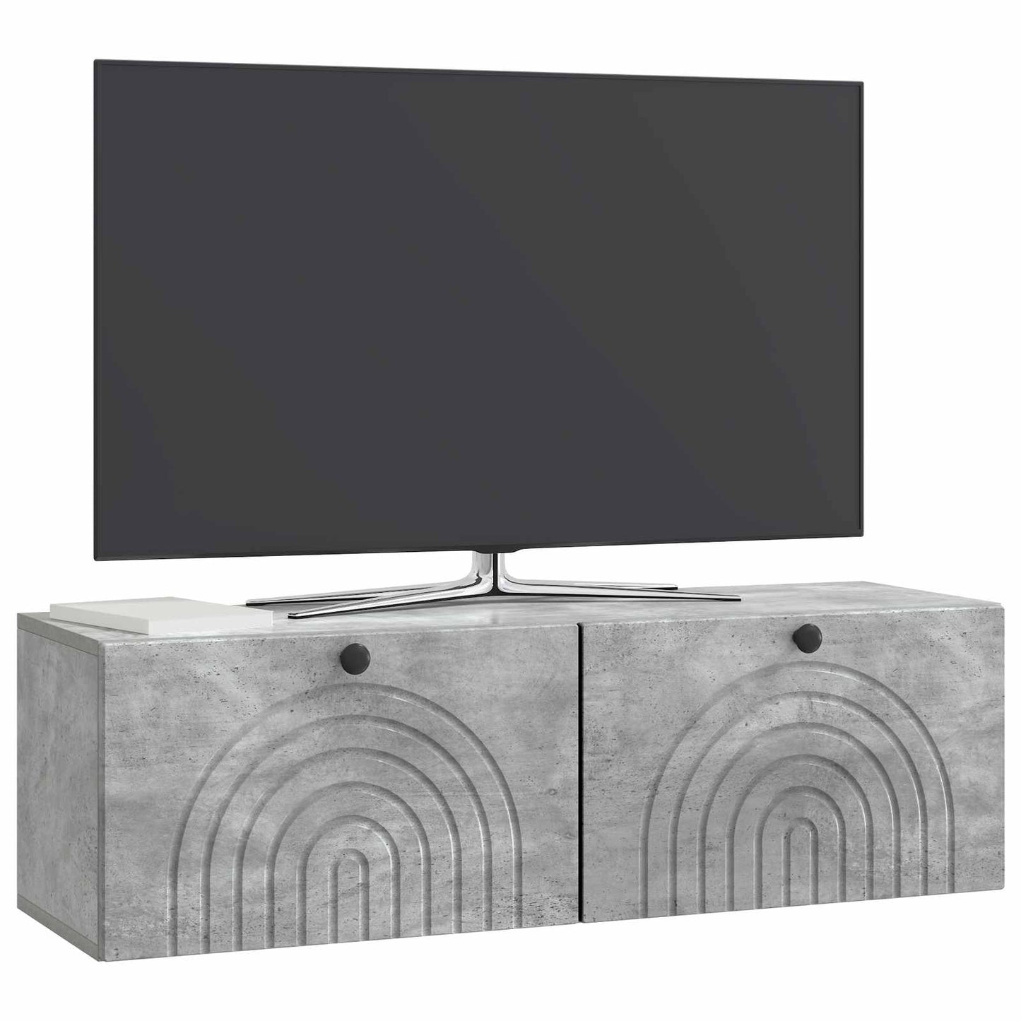 Wall-Mounted TV Cabinet Concrete Grey 98 x 31 x 30 cm