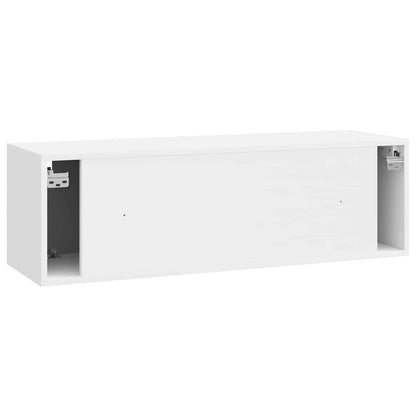 Wall-Mounted TV Cabinet High Gloss White 98 x 31 x 30 cm