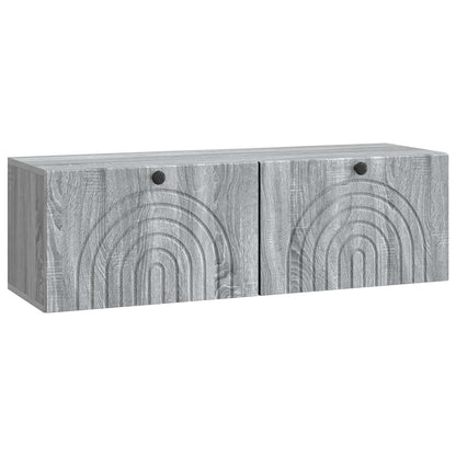Wall-Mounted TV Cabinet Grey Sonoma 98 x 31 x 30 cm
