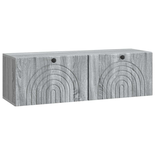 Wall-Mounted TV Cabinet Grey Sonoma 98 x 31 x 30 cm
