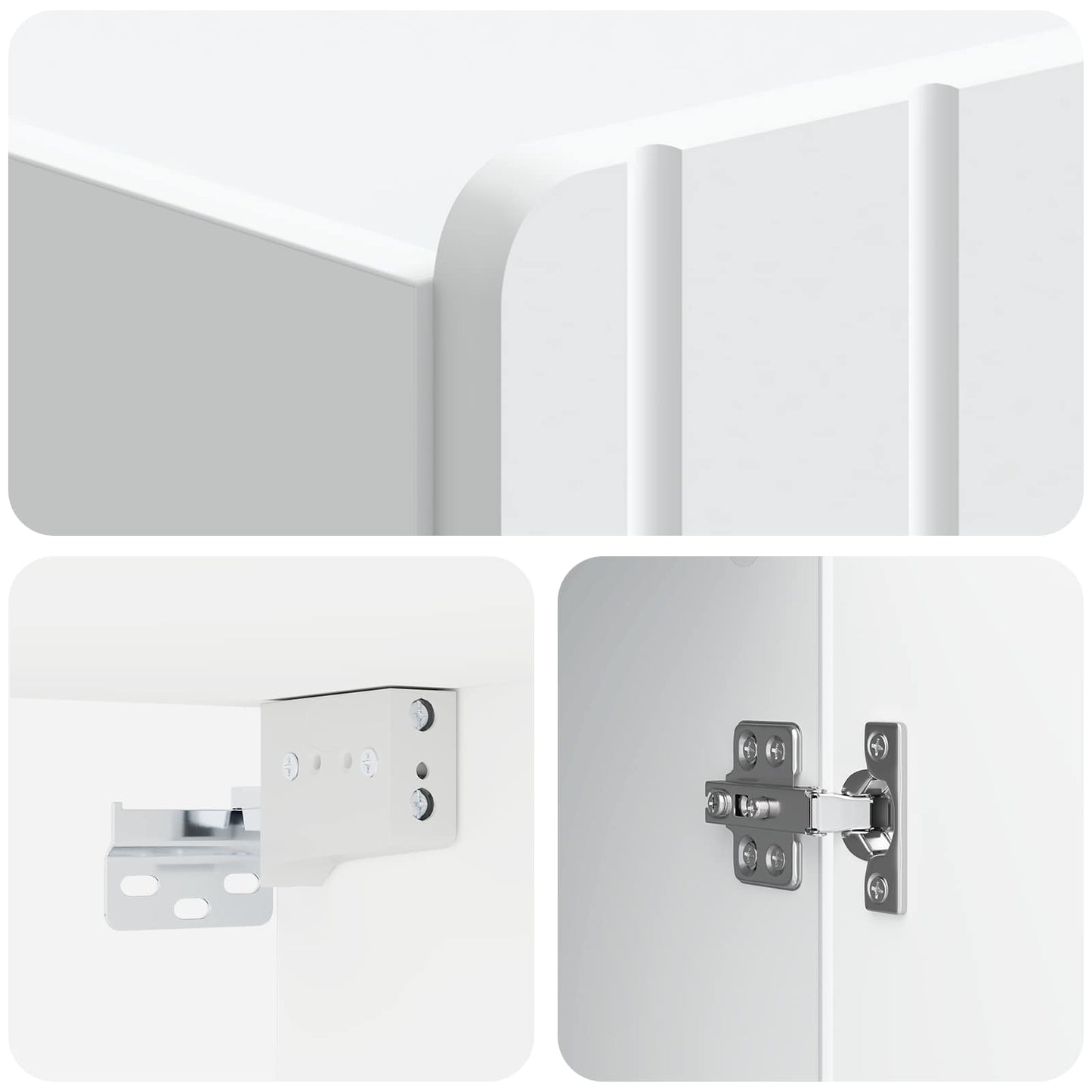 Wall-Mounted Cabinet White 66 x 34.5 x 92 cm Engineered Wood