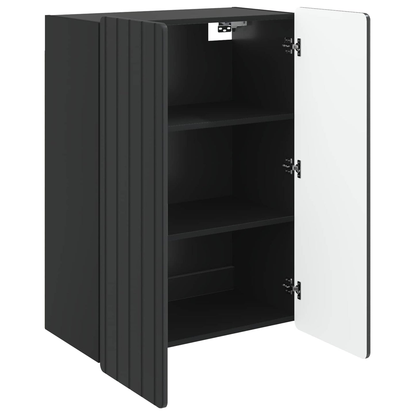Wall-Mounted Cabinet Black 66 x 34.5 x 92 cm Engineered Wood