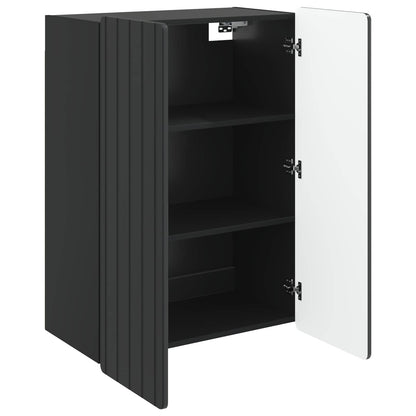 Wall-Mounted Cabinet Black 66 x 34.5 x 92 cm Engineered Wood