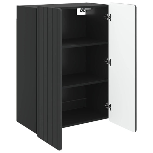 Wall-Mounted Cabinet Black 66 x 34.5 x 92 cm Engineered Wood