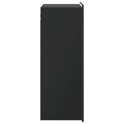 Wall-Mounted Cabinet Black 66 x 34.5 x 92 cm Engineered Wood
