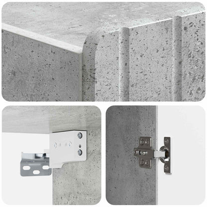 Wall-Mounted Cabinet Concrete Grey 66 x 34.5 x 92 cm