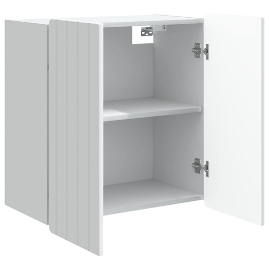 Wall-Mounted Cabinet White 59 x 31 x 64 cm Engineered Wood