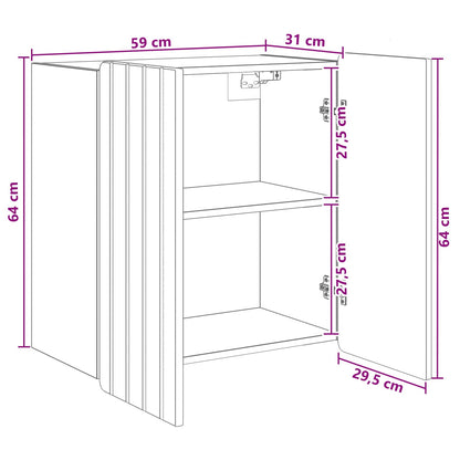 Wall-Mounted Cabinet Concrete Grey 59 x 31 x 64 cm