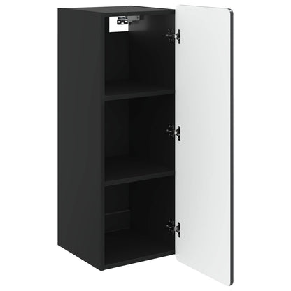 Wall-Mounted Cabinet Black 33 x 34.5 x 94 cm Engineered Wood