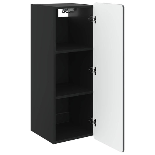 Wall-Mounted Cabinet Black 33 x 34.5 x 94 cm Engineered Wood