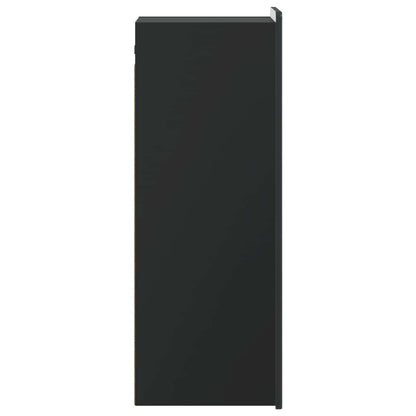 Wall-Mounted Cabinet Black 33 x 34.5 x 94 cm Engineered Wood