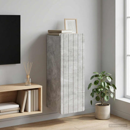 Wall-Mounted Cabinet Concrete Grey 33 x 34.5 x 94 cm