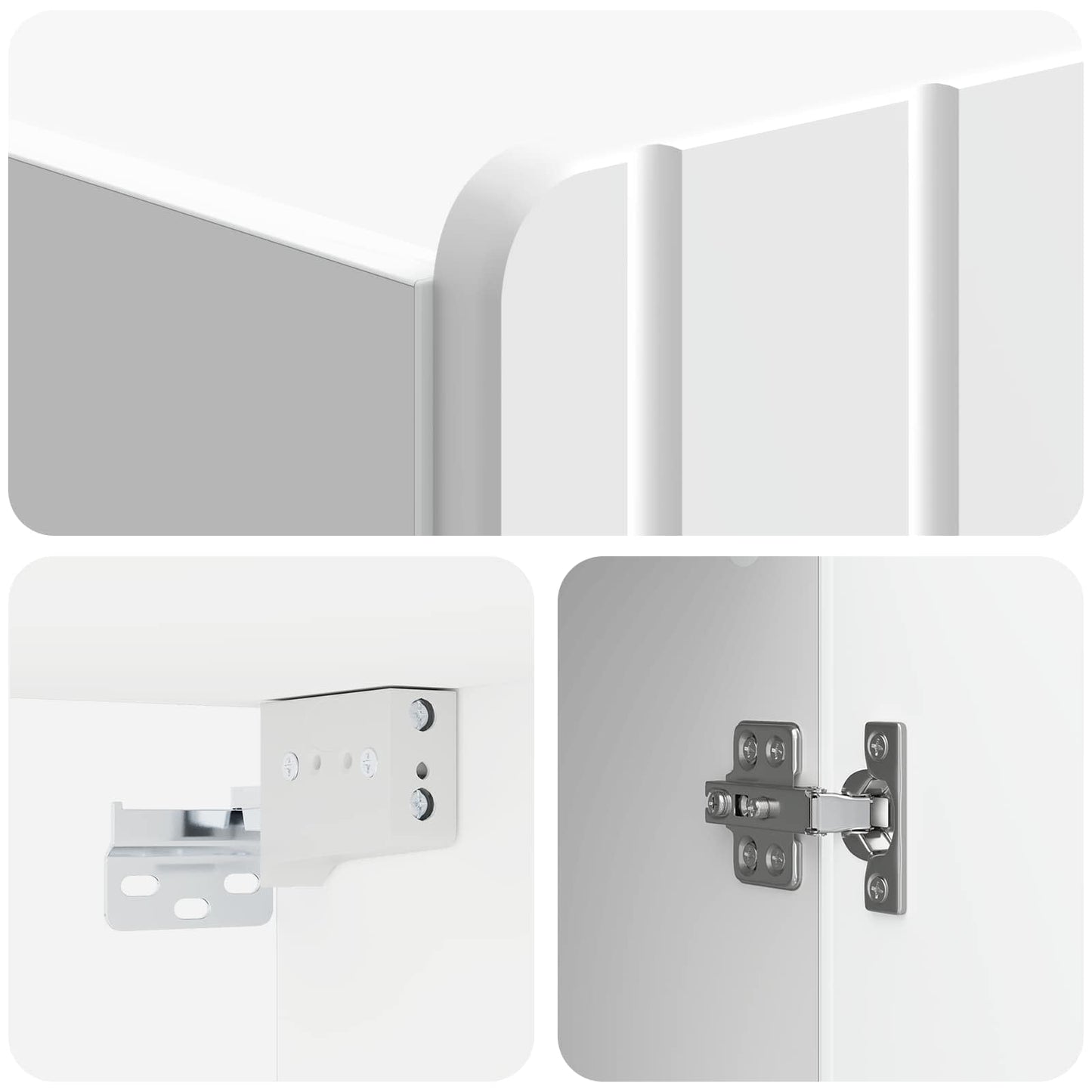 Wall-Mounted Cabinet High Gloss White 33 x 34.5 x 94 cm