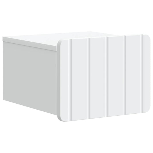 Wall-Mounted Bedside Cabinet White 33 x 34.5 x 24 cm