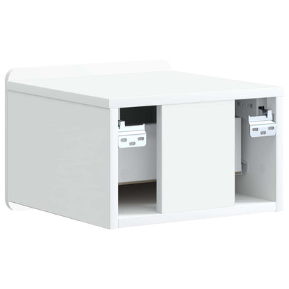 Wall-Mounted Bedside Cabinet White 33 x 34.5 x 24 cm