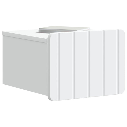Wall-Mounted Bedside Cabinet White 33 x 34.5 x 24 cm