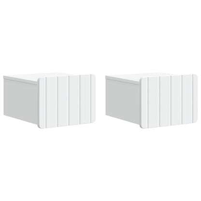 Wall-Mounted Bedside Cabinet 2 pcs White 33 x 34.5 x 24 cm