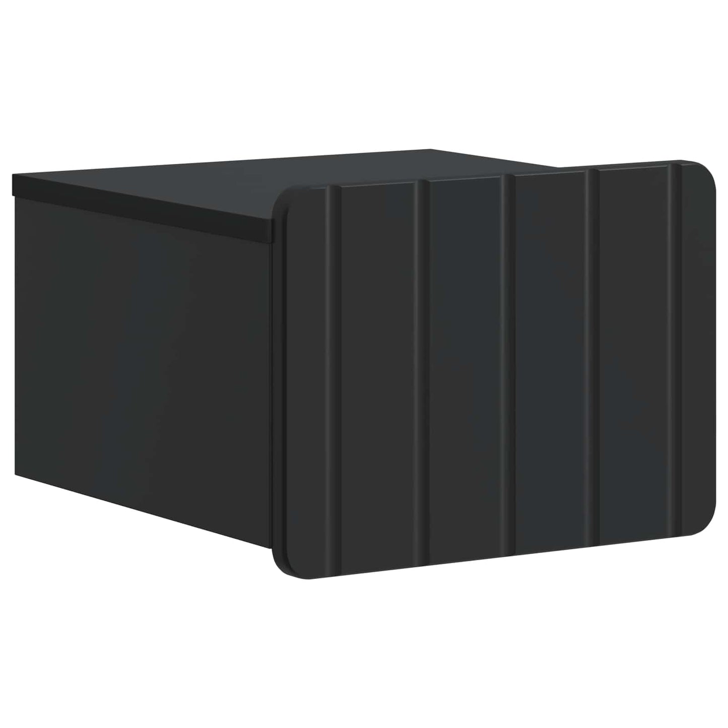 Wall-Mounted Bedside Cabinet Black 33 x 34.5 x 24 cm