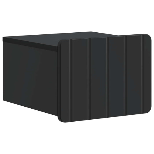 Wall-Mounted Bedside Cabinet Black 33 x 34.5 x 24 cm