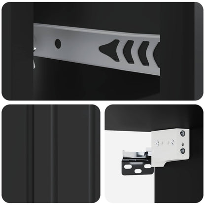 Wall-Mounted Bedside Cabinet 2 pcs Black 33 x 34.5 x 24 cm