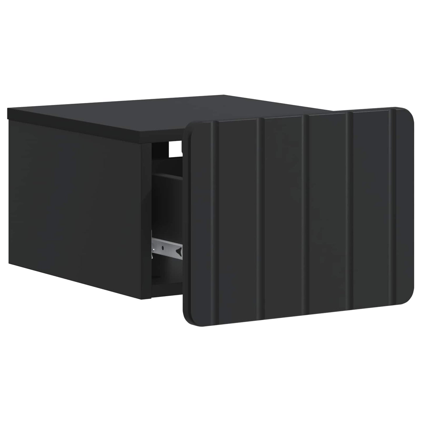 Wall-Mounted Bedside Cabinet 2 pcs Black 33 x 34.5 x 24 cm