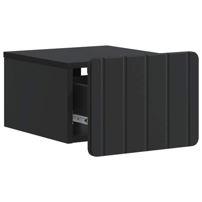 Wall-Mounted Bedside Cabinet 2 pcs Black 33 x 34.5 x 24 cm