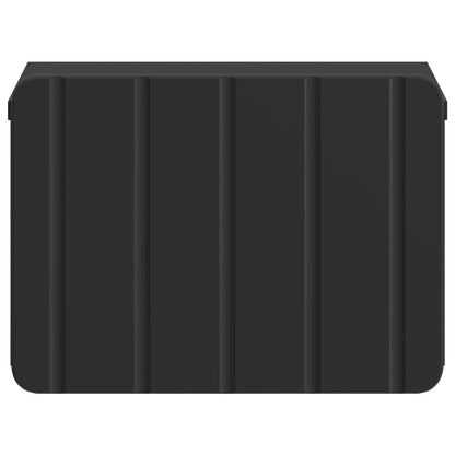 Wall-Mounted Bedside Cabinet 2 pcs Black 33 x 34.5 x 24 cm