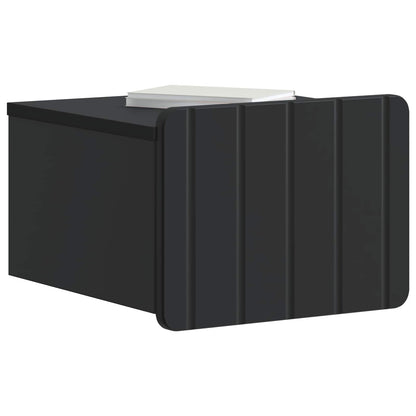 Wall-Mounted Bedside Cabinet 2 pcs Black 33 x 34.5 x 24 cm