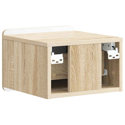 Wall-Mounted Bedside Cabinet Sonoma Oak 33 x 34.5 x 24 cm