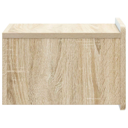 Wall-Mounted Bedside Cabinet Sonoma Oak 33 x 34.5 x 24 cm