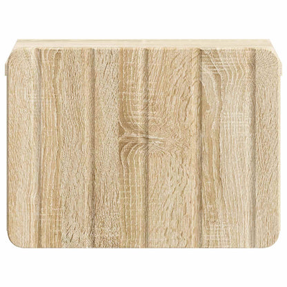 Wall-Mounted Bedside Cabinet 2 pcs Sonoma Oak 33 x 34.5 x 24 cm