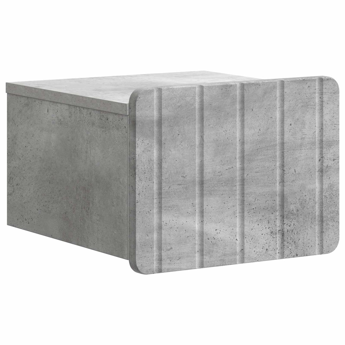 Wall-Mounted Bedside Cabinet Concrete Grey 33 x 34.5 x 24 cm