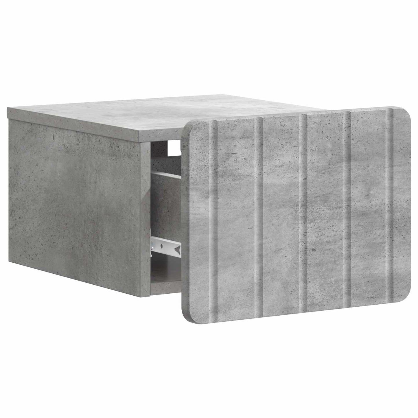 Wall-Mounted Bedside Cabinet Concrete Grey 33 x 34.5 x 24 cm