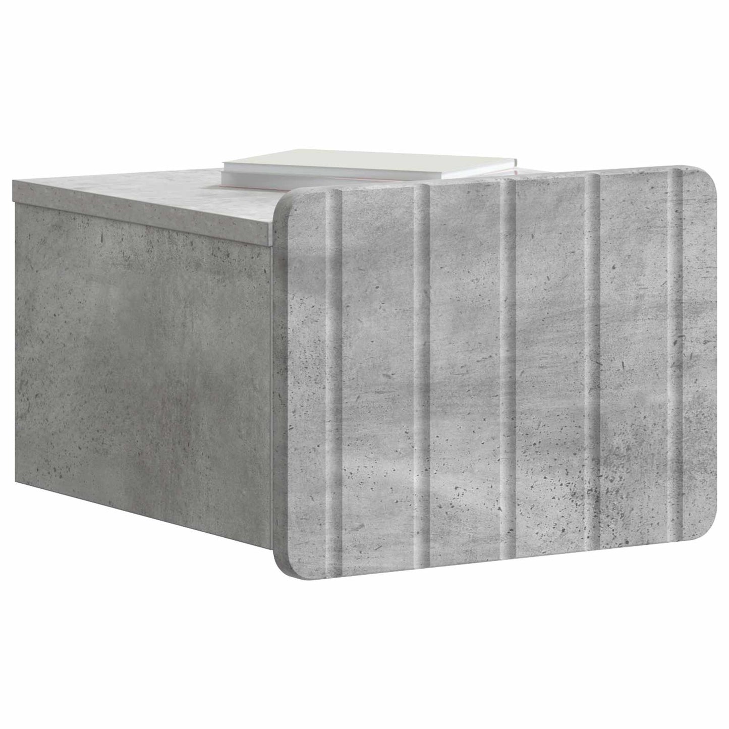 Wall-Mounted Bedside Cabinet Concrete Grey 33 x 34.5 x 24 cm