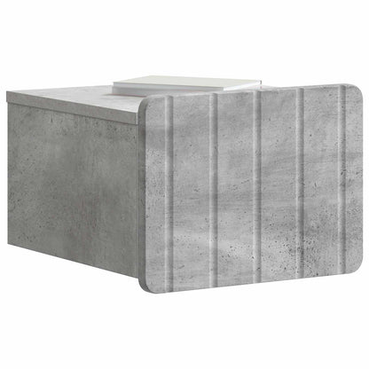 Wall-Mounted Bedside Cabinet Concrete Grey 33 x 34.5 x 24 cm